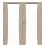 Frontansicht von Sueno 2 Concept Durat Eiche grau Doppelflügeltür inkl. Zarge - Huga