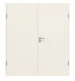 Frontansicht von GARANT Doppelflügeltür Riva RI1 Weißlack mit Zarge