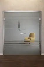 Ansicht von Selina Mattierung Doppelflügeltür mit Motiv klar - Erkelenz