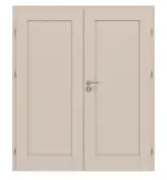 Frontansicht von CLASSEN Doppelflügeltür Svin M1.1 Uni Kaschmir Iridium inkl. Zarge 