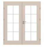 Frontansicht von CLASSEN Doppelflügeltür Svin M1.2 Uni Kaschmir Iridium inkl. Zarge 