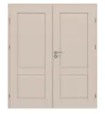 Frontansicht von CLASSEN Doppelflügeltür Svin M1.3 Uni Kaschmir Iridium inkl. Zarge 