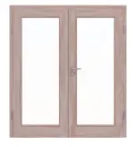 Frontansicht von Doppelflügeltür TE-14 Fichte astarm Massivholz mit Zarge