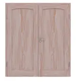 Frontansicht von Doppelflügeltür TE-18 Fichte astarm Massivholz mit Zarge