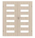 Frontansicht von CLASSEN Doppelflügeltür Tetyda M1 Eiche Sonoma 3D Look mit Lichtausschnitt inkl. Zarge