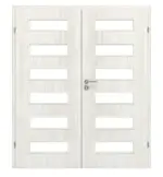 Frontansicht von CLASSEN Doppelflügeltür Tetyda M1 Norwegische Esche CPL mit Lichtausschnitt inkl. Zarge