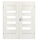 Frontansicht von CLASSEN Doppelflügeltür Tetyda M2 Norwegische Esche CPL mit Lichtausschnitt inkl. Zarge