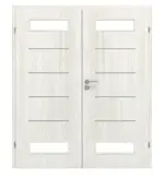 Frontansicht von CLASSEN Doppelflügeltür Tetyda M3 Norwegische Esche CPL mit Lichtausschnitt inkl. Zarge