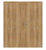 Frontansicht von CLASSEN Doppelflügeltür Tetyda M5 Grandson Eiche Iridium inkl. Zarge 