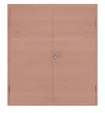 Frontansicht von Doppelflügeltür TG-1 quer Buche Massivholz mit Zarge