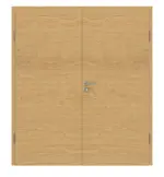 Frontansicht von Doppelflügeltür TG-1 quer Eiche astarm Massivholz mit Zarge