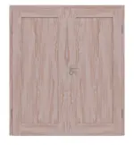 Frontansicht von Doppelflügeltür TM-1 Fichte astarm Massivholz mit Zarge