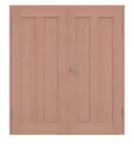 Frontansicht von Doppelflügeltür TM-10 Buche Massivholz mit Zarge