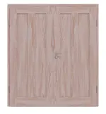 Frontansicht von Doppelflügeltür TM-10 Fichte astarm Massivholz mit Zarge