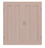 Frontansicht von Doppelflügeltür TM-10 Kiefer astarm Massivholz mit Zarge