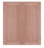 Frontansicht von Doppelflügeltür TM-10 Lärche Massivholz mit Zarge