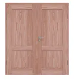 Frontansicht von Doppelflügeltür TM-2 Lärche Massivholz mit Zarge