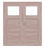 Frontansicht von Doppelflügeltür TM-31 Fichte astarm Massivholz mit Zarge