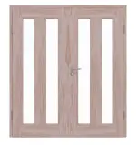 Frontansicht von Doppelflügeltür TM-39 Fichte astarm Massivholz mit Zarge