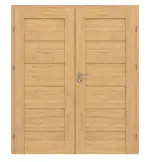 Frontansicht von CLASSEN Doppelflügeltür Tosca M1 Eiche geölt 3D Look inkl. Zarge 