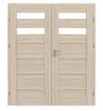 Frontansicht von CLASSEN Doppelflügeltür Tosca M2 Eiche Sonoma 3D Look mit Lichtausschnitt inkl. Zarge