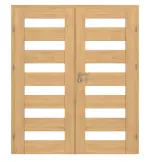 Frontansicht von CLASSEN Doppelflügeltür Tosca M4 Eiche geölt 3D Look mit Lichtausschnitt inkl. Zarge