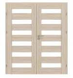 Frontansicht von CLASSEN Doppelflügeltür Tosca M4 Eiche Sonoma 3D Look mit Lichtausschnitt inkl. Zarge