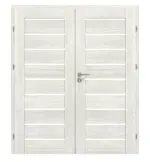 Frontansicht von CLASSEN Doppelflügeltür Tosca M5 Norwegische Esche CPL mit Lichtausschnitt inkl. Zarge