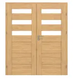 Frontansicht von CLASSEN Doppelflügeltür Tosca M6 Eiche geölt 3D Look mit Lichtausschnitt inkl. Zarge