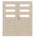 Frontansicht von CLASSEN Doppelflügeltür Tosca M6 Eiche Sonoma 3D Look mit Lichtausschnitt inkl. Zarge