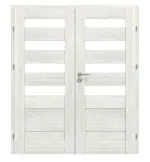 Frontansicht von CLASSEN Doppelflügeltür Tosca M7 Norwegische Esche CPL mit Lichtausschnitt inkl. Zarge