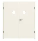 Frontansicht von Typ 16-03-LA Weißlack Doppelflügeltür inkl. Zarge - Kilsgaard