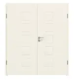 Frontansicht von Typ 16-05 Weißlack Doppelflügeltür inkl. Zarge - Kilsgaard