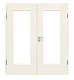 Frontansicht von Typ 17-12 F-W-LA Weißlack Doppelflügeltür inkl. Zarge - Kilsgaard