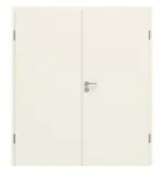 Frontansicht von Typ 17-04 F-W Weißlack Doppelflügeltür inkl. Zarge - Kilsgaard