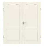 Frontansicht von Typ 18-02-B Weißlack Doppelflügeltür inkl. Zarge - Kilsgaard