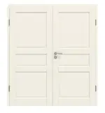 Frontansicht von Typ 18-03 Weißlack Doppelflügeltür inkl. Zarge - Kilsgaard