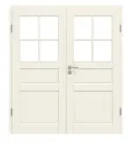 Frontansicht von Typ 18-03-SP 4 Weißlack Doppelflügeltür inkl. Zarge - Kilsgaard