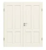 Frontansicht von Typ 18-04 Weißlack Doppelflügeltür inkl. Zarge - Kilsgaard