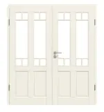 Frontansicht von Typ 18-04-SF 5-2 Weißlack Doppelflügeltür inkl. Zarge - Kilsgaard