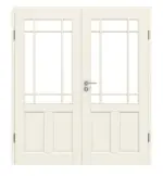 Frontansicht von Typ 18-04-SF 9 Weißlack Doppelflügeltür inkl. Zarge - Kilsgaard