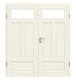 Frontansicht von Typ 18-N-LA 1 Weißlack Doppelflügeltür inkl. Zarge - Kilsgaard