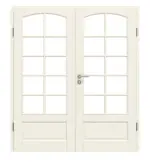 Frontansicht von Typ 18-SP 10-B Weißlack Doppelflügeltür inkl. Zarge - Kilsgaard
