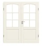 Frontansicht von Typ 18-SP 6-B Weißlack Doppelflügeltür inkl. Zarge - Kilsgaard