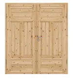 Frontansicht von Typ 02-04 N Kiefer Massivholz Doppelflügeltür inkl. Zarge - Kilsgaard