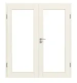 Frontansicht von Typ 20-01-LA Weißlack Doppelflügeltür inkl. Zarge - Kilsgaard