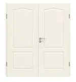 Frontansicht von Typ 20-02-B Weißlack Doppelflügeltür inkl. Zarge - Kilsgaard