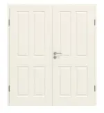 Frontansicht von Typ 20-04 Weißlack Doppelflügeltür inkl. Zarge - Kilsgaard