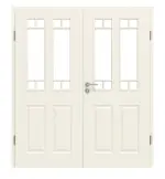 Frontansicht von Typ 20-04-SF 5-2 Weißlack Doppelflügeltür inkl. Zarge - Kilsgaard
