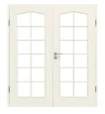 Frontansicht von Typ 20-SP 12-B Weißlack Doppelflügeltür inkl. Zarge - Kilsgaard